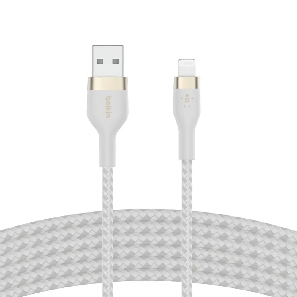 Kabel Belkin CAA010BT3MWH BoostCharge PRO Flex USB-A do Lightning 3m Biały