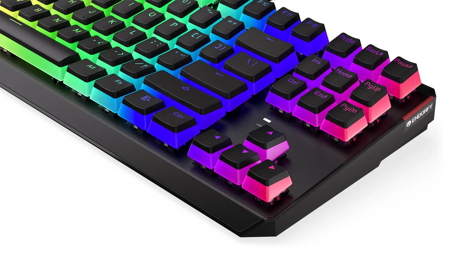 Klawiatura mechaniczna Endorfy Thock TKL Pudding Red Kailh Red RGB Czarny