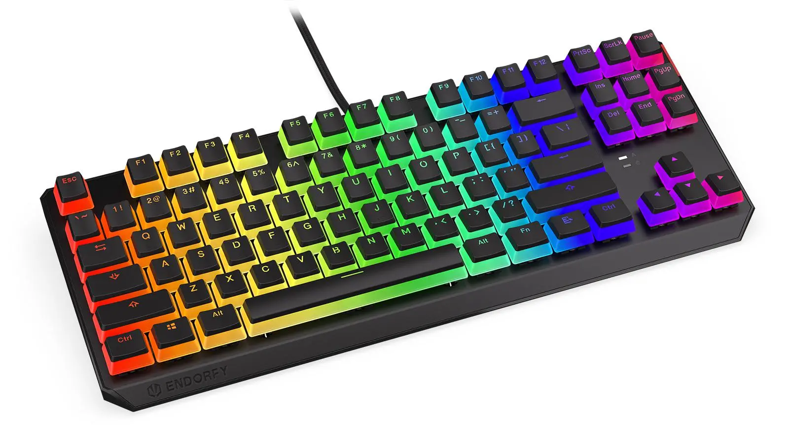 Klawiatura mechaniczna Endorfy Thock TKL Pudding Red Kailh Red RGB Czarny