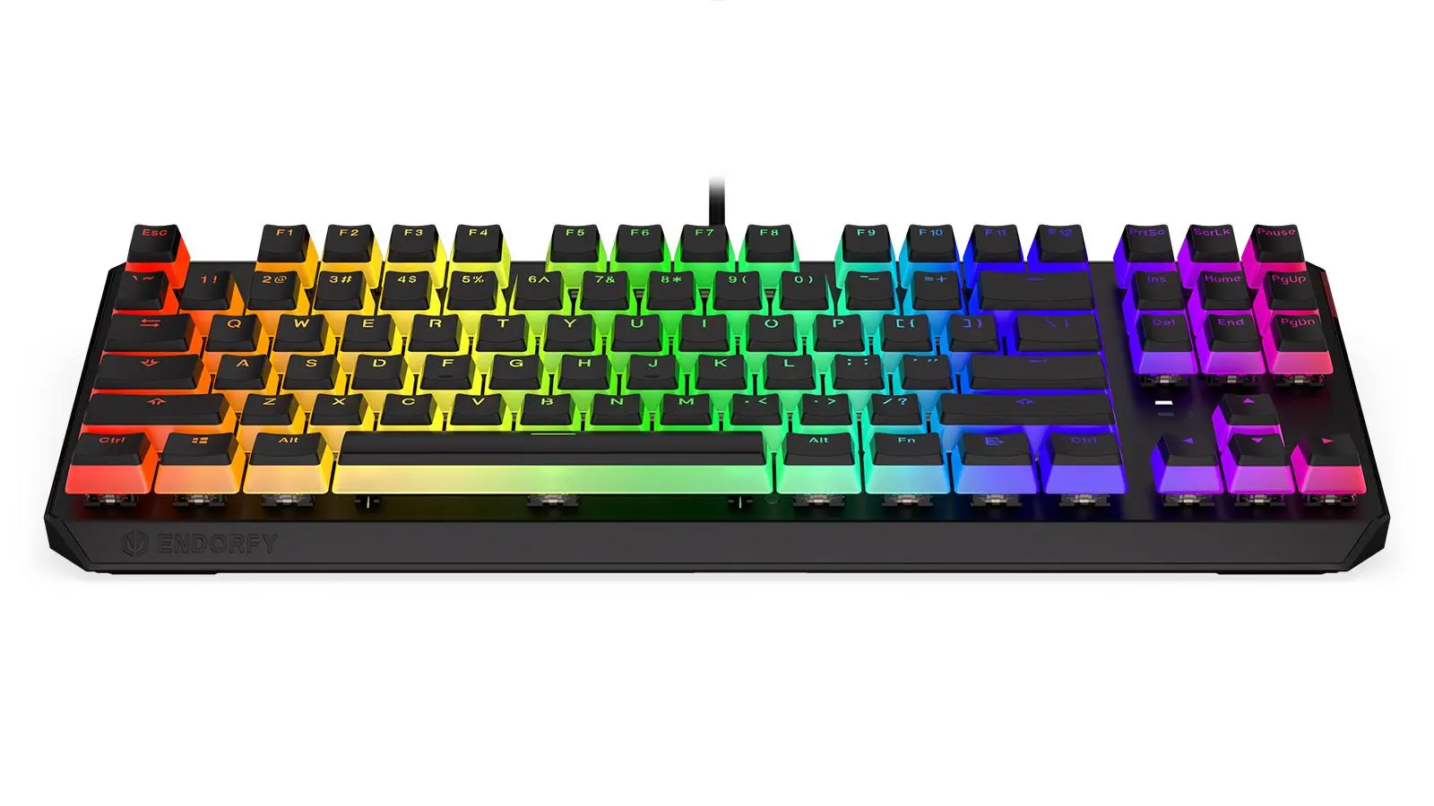 Klawiatura mechaniczna Endorfy Thock TKL Pudding Red Kailh Red RGB Czarny