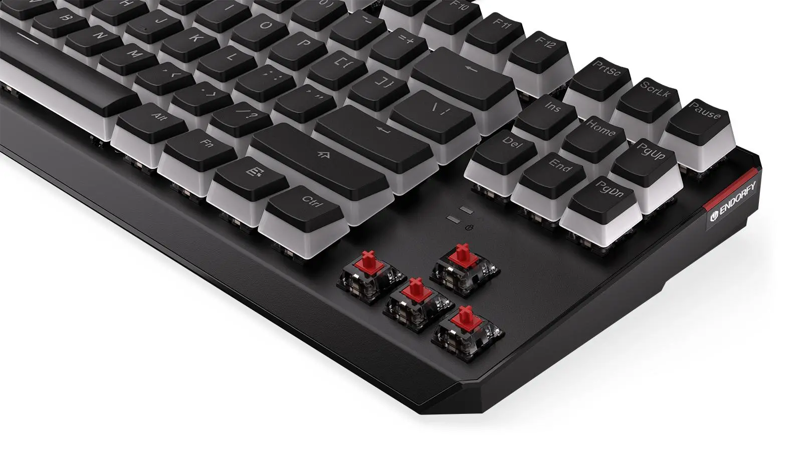 Klawiatura mechaniczna Endorfy Thock TKL Pudding Red Kailh Red RGB Czarny