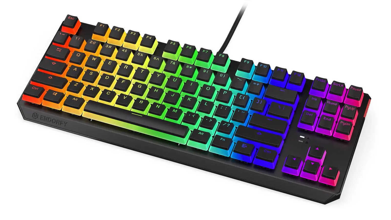 Klawiatura mechaniczna Endorfy Thock TKL Pudding Red Kailh Red RGB Czarny