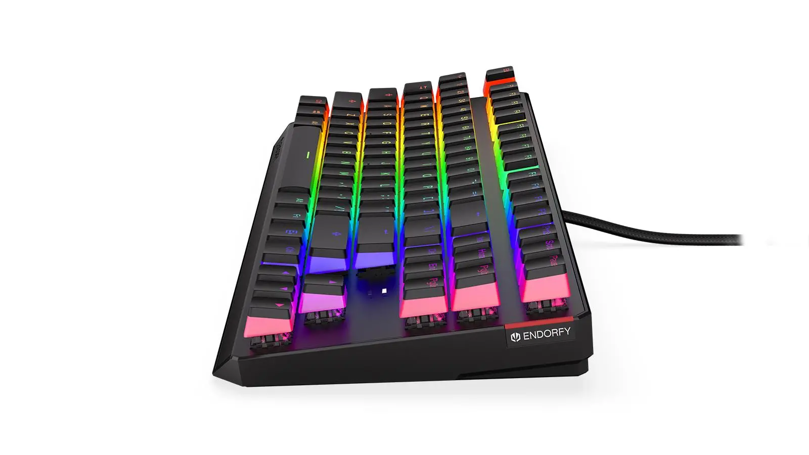 Klawiatura mechaniczna Endorfy Thock TKL Pudding Red Kailh Red RGB Czarny