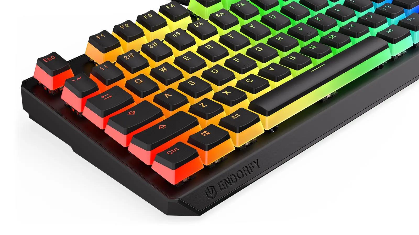 Klawiatura mechaniczna Endorfy Thock TKL Pudding Red Kailh Red RGB Czarny