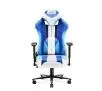 Fotel Diablo Chairs X-Player 2.0 Normal Size Gamingowy do 150kg Skóra ECO Tkanina Biało-niebieski