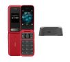Telefon Nokia 2660 Flip 4G 2,8" 0.3Mpix Czerwony + stacja ładująca