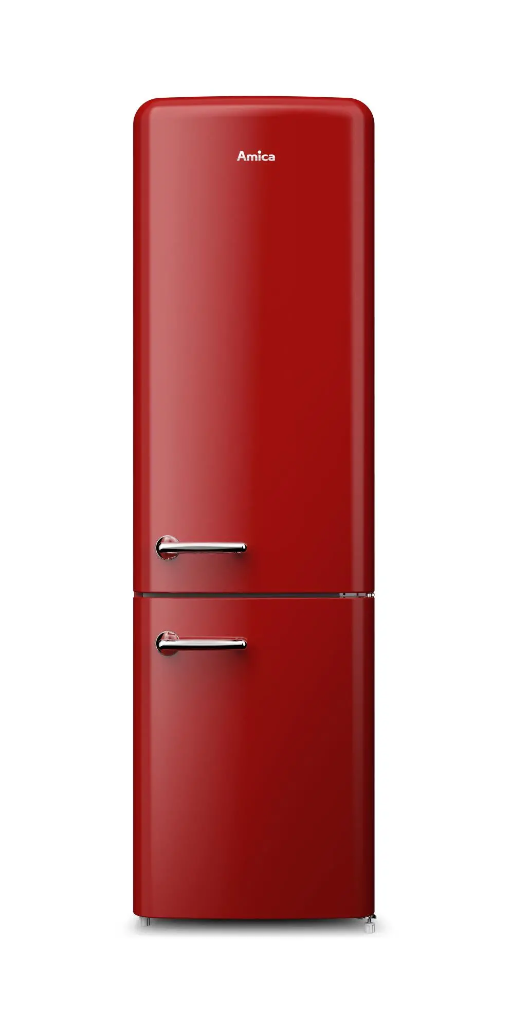 Lodówka Amica FK3495.3FRAA Pełny No Frost 186,5cm Szuflada z kontrolą wilgotności Czerwony