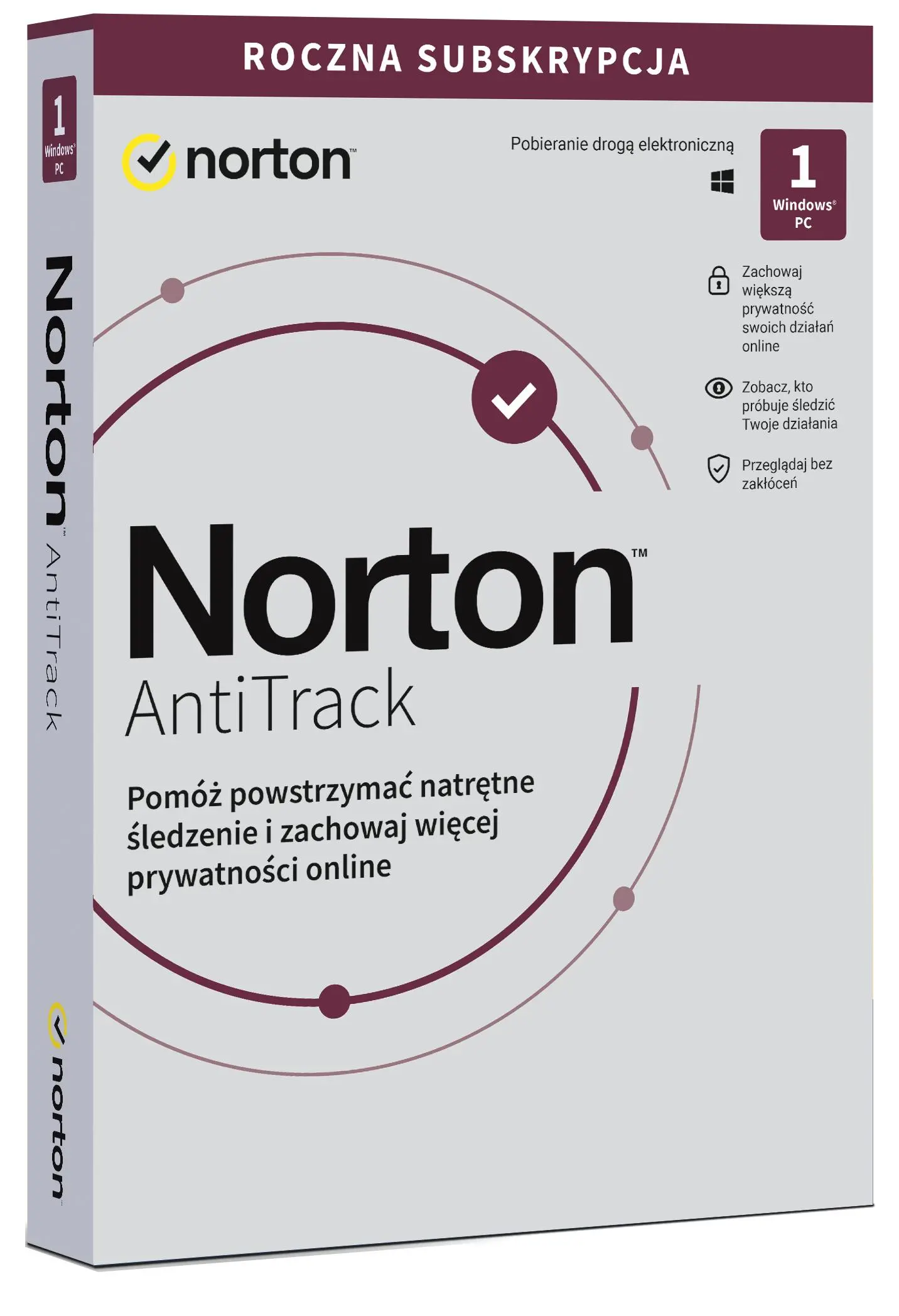 Antywirus Norton Antitrack 1 Urządzenie/1 Rok Kod aktywacyjny