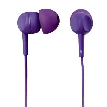 Słuchawki przewodowe Thomson EAR3005 Dokanałowe Mikrofon Fioletowy