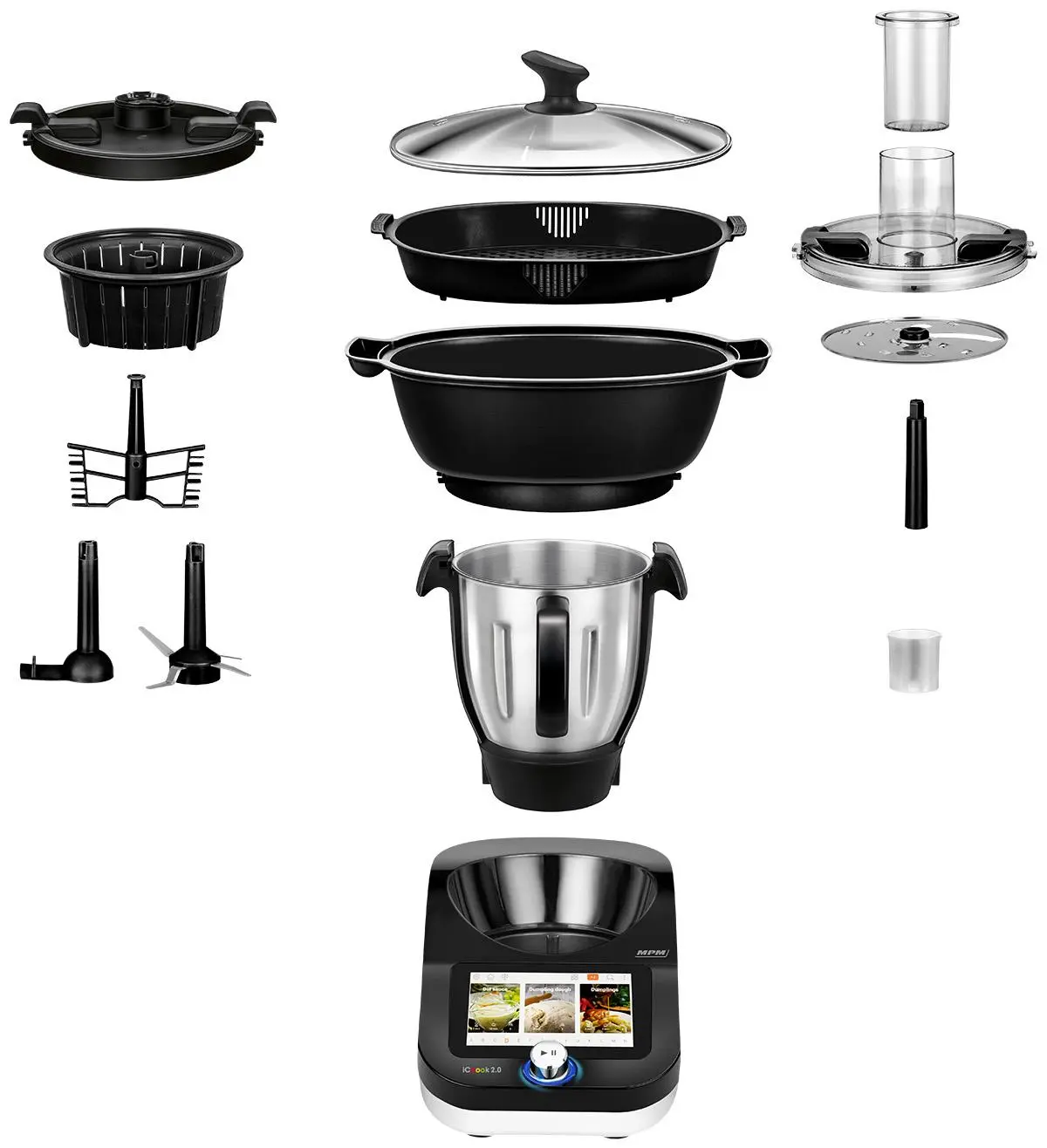 Termorobot MPM MRK-38 Z WiFi Aktualizowaną bazą przepisów Wyświetlaczem 7cali Misą 4,5l