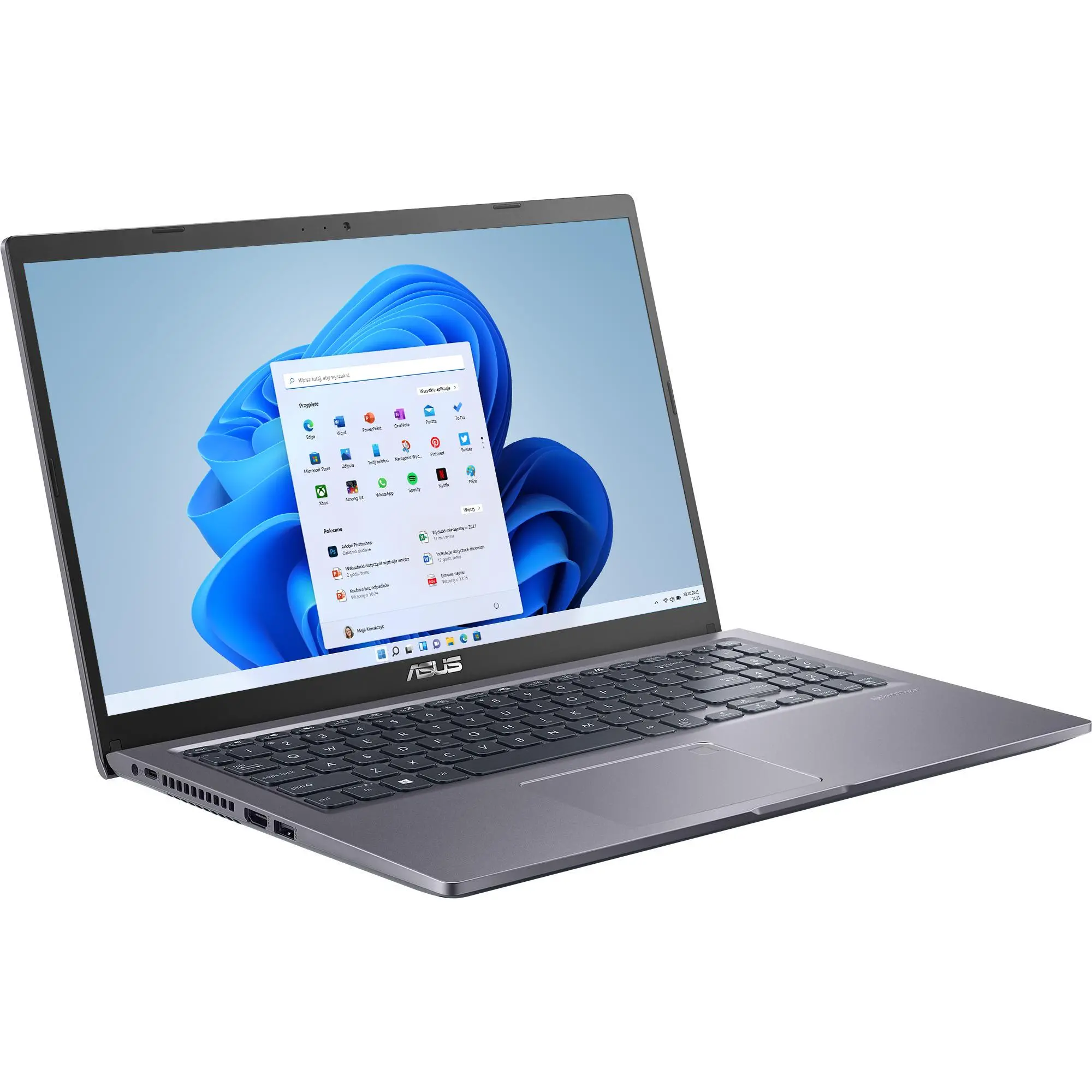 Laptop ASUS X515JA-BQ3211W 15,6" i5-1035G1 8GB RAM 512GB Dysk SSD Win11 Szary
