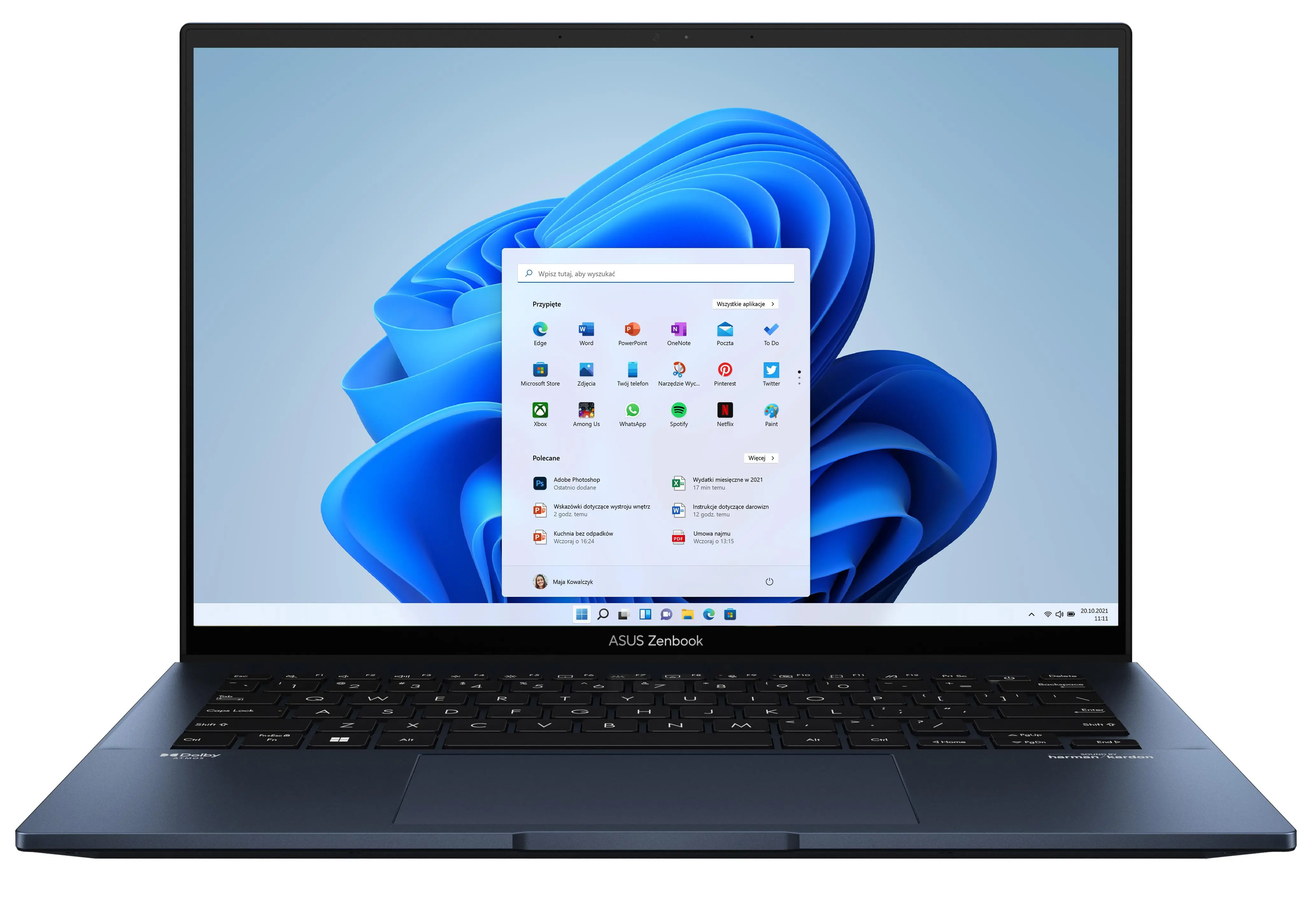 Laptop ASUS ZenBook 14 UX3402ZA-KP374W 14'' i5-1240P 16GB RAM 512GB Dysk SSD Win11 Niebieski