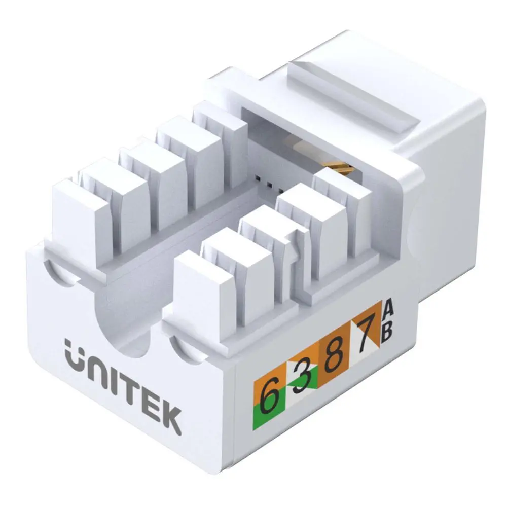Moduł Unitek T012A moduł Keystone port RJ-45 (8P8C) Cat 6 UTP Biały