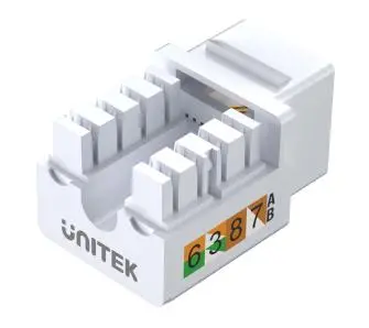 Moduł Unitek T012A moduł Keystone port RJ-45 (8P8C) Cat 6 UTP Biały