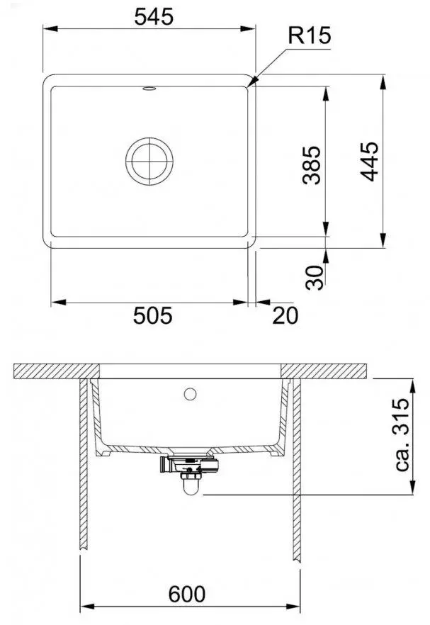 Zlewozmywak Franke Kubus KBK 110-50 Ceramiczny Onyx