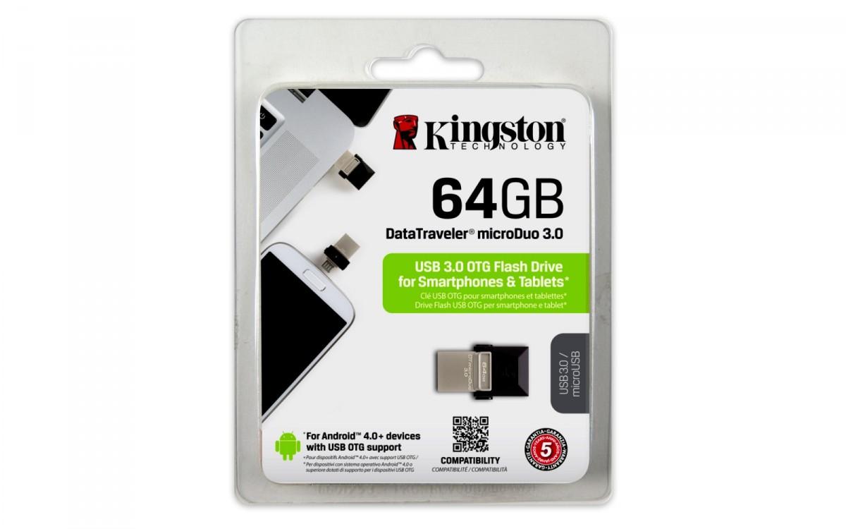 PenDrive Kingston DataTraveler microDUO 64GB USB 3.0 - microUSB