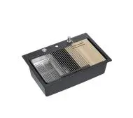 Quadron HQM7650U8_BS Marc Workstation Granitowy Czarny metalik/Stalowy