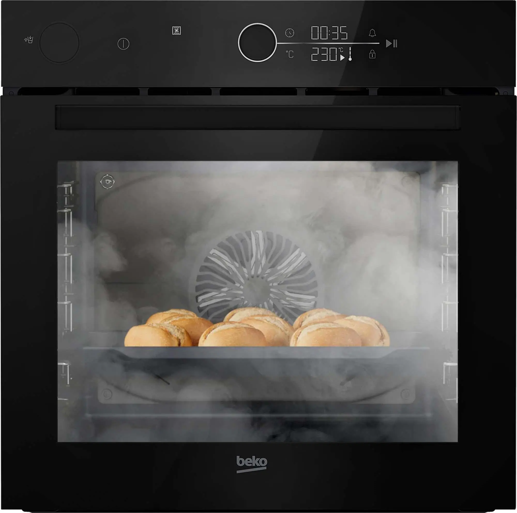Piekarnik elektryczny parowy Beko BBIS17400BC bPro500 Termoobieg Zdalne sterowanie Czarny
