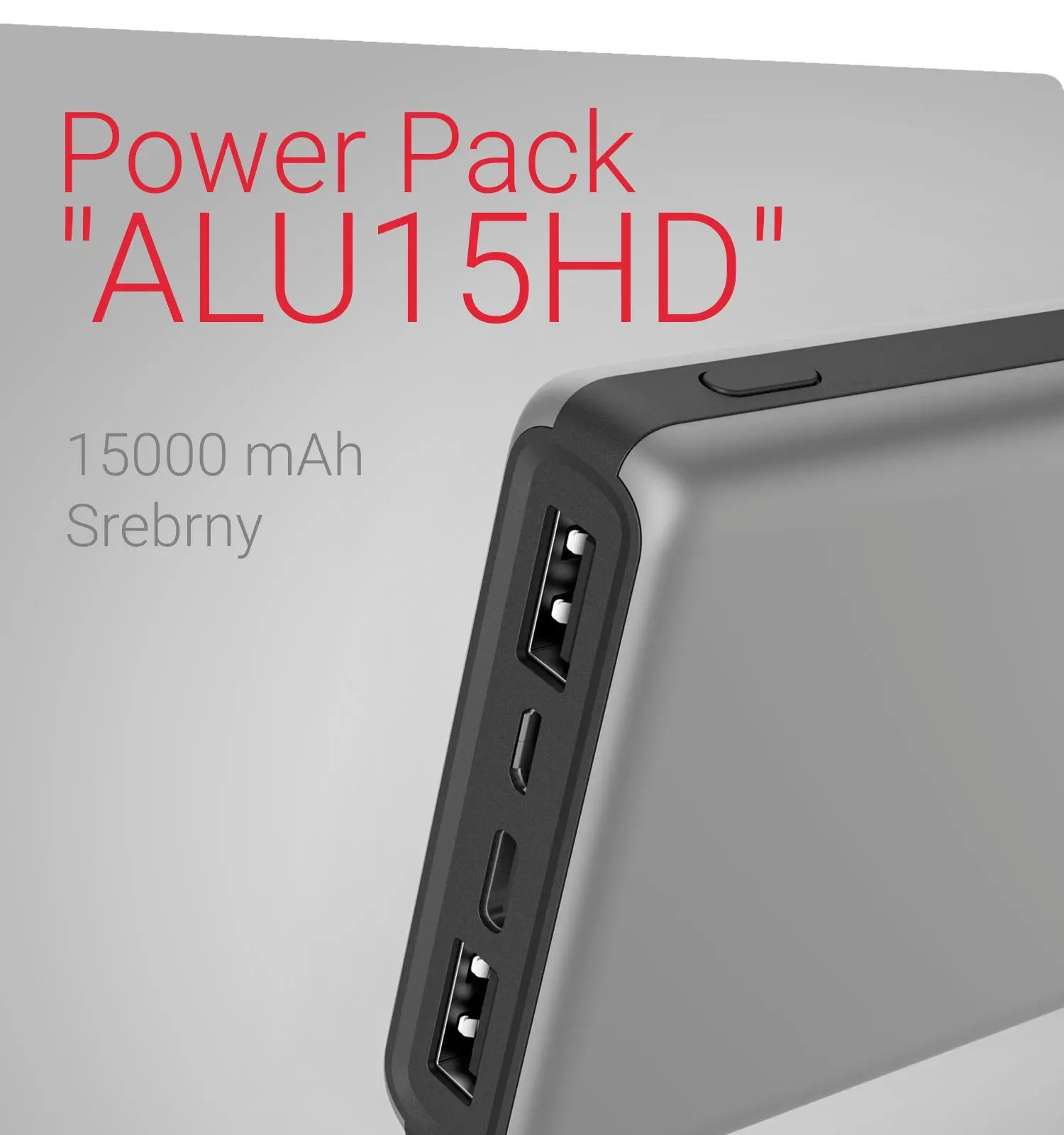 Powerbank Hama Power Pack ALU15HD 15000mAh Srebrny