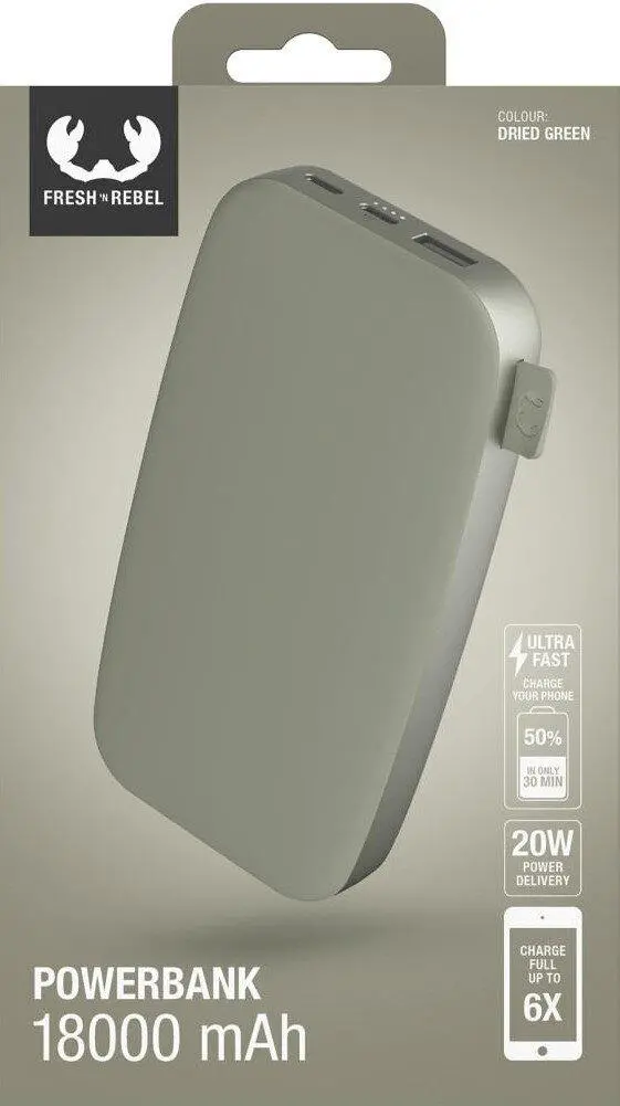 Powerbank Fresh 'n Rebel 2PB18100DG 18000mAh 20W Dried green