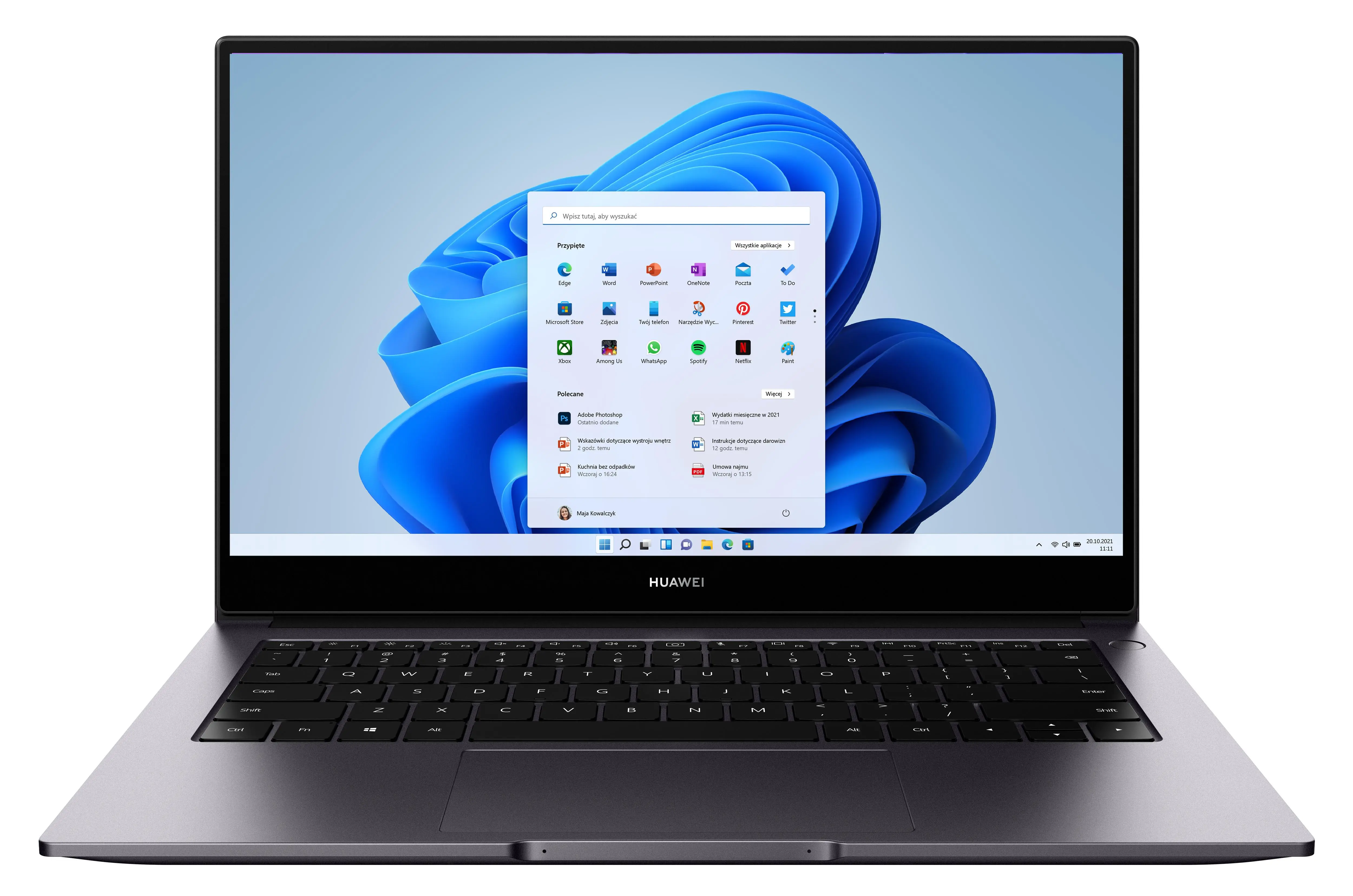 Laptop Huawei MateBook D14 14" i5-1155G7 8GB RAM 512GB Dysk SSD Win11 Szary