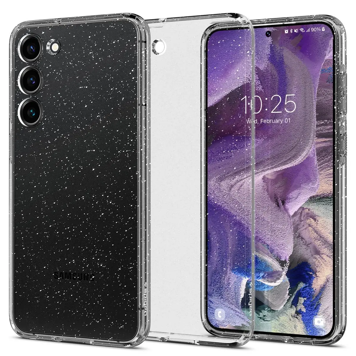 Etui Spigen Liquid Crystal Glitter do Samsung Galaxy S23 Przeźroczysty