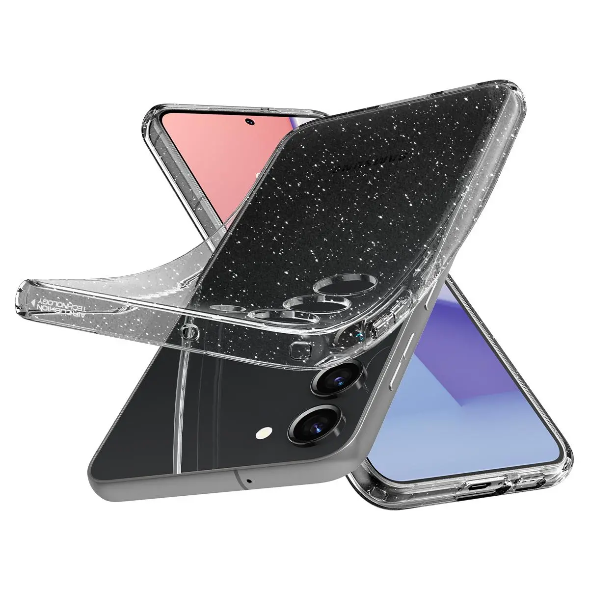 Etui Spigen Liquid Crystal Glitter do Samsung Galaxy S23 Przeźroczysty