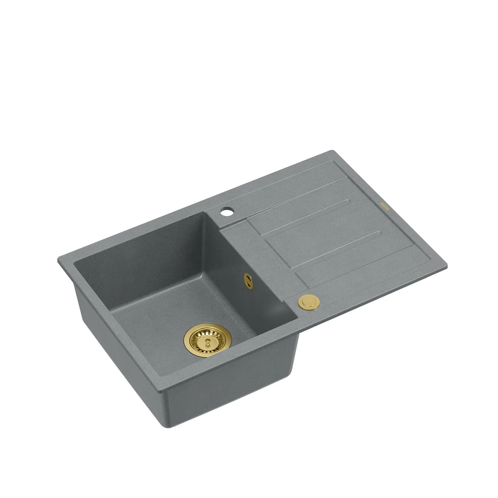 Zlewozmywak Quadron HB8203U5-G1 P2O Morgan 111 Granitowy Szary/Złoty