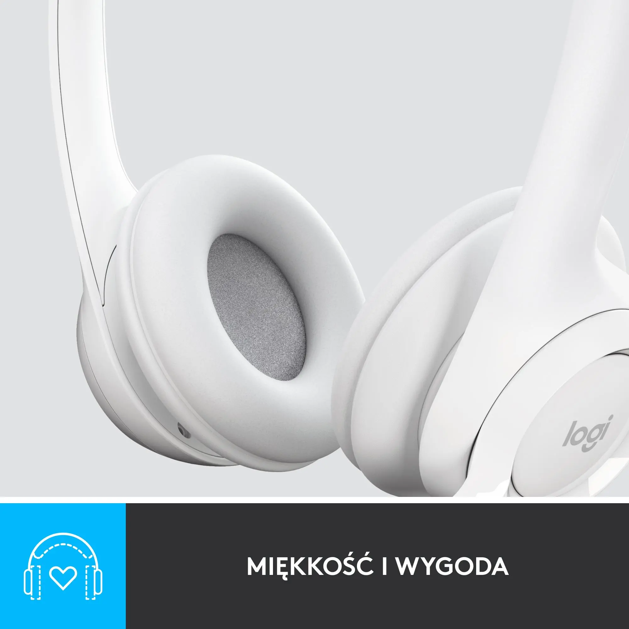 Słuchawki przewodowe z mikrofonem Logitech H390 Nauszne Biały