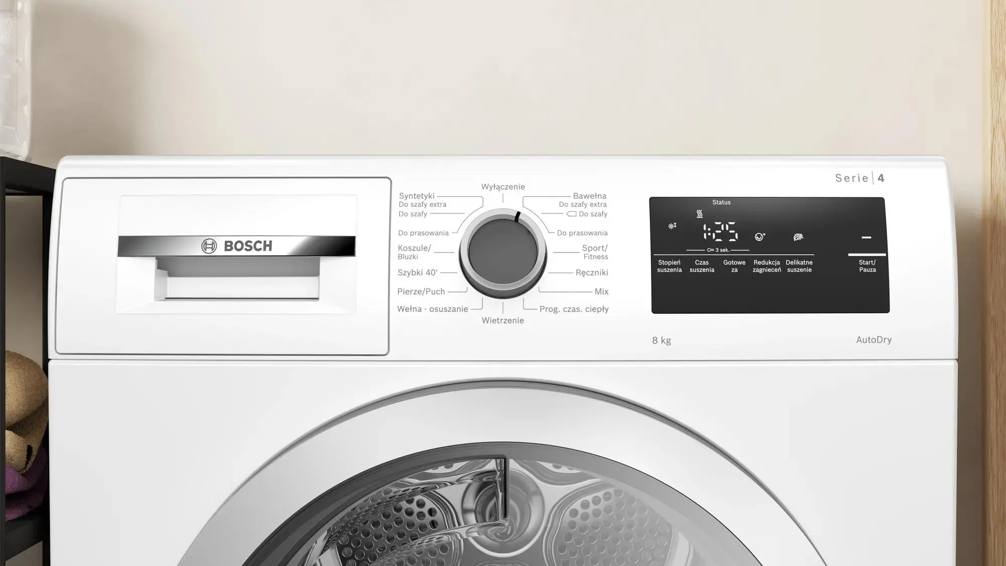 Suszarka Bosch Serie 4 WTH85V8EPL 61,3cm 8kg - Opinie, Cena