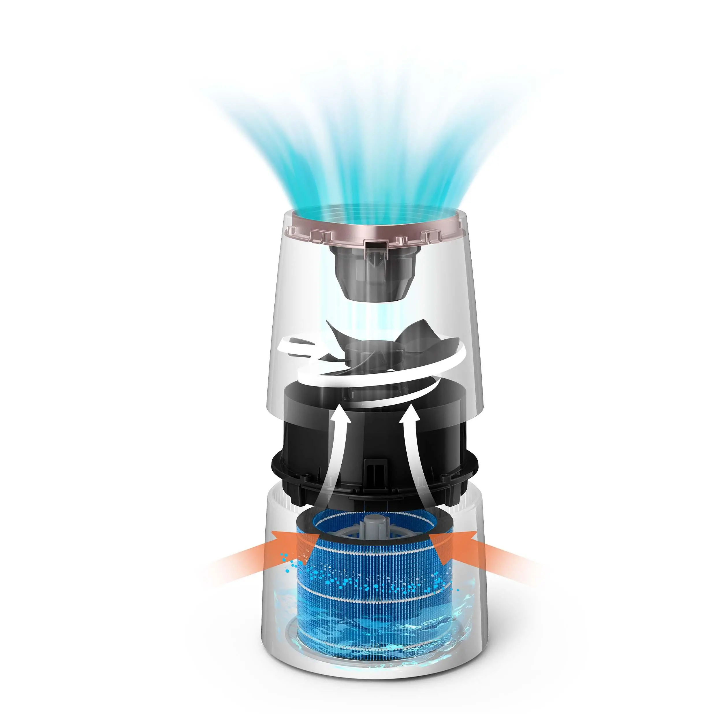 Nawilżacz ewaporacyjny Philips HU3916/10 Higrostat 3l 45m2