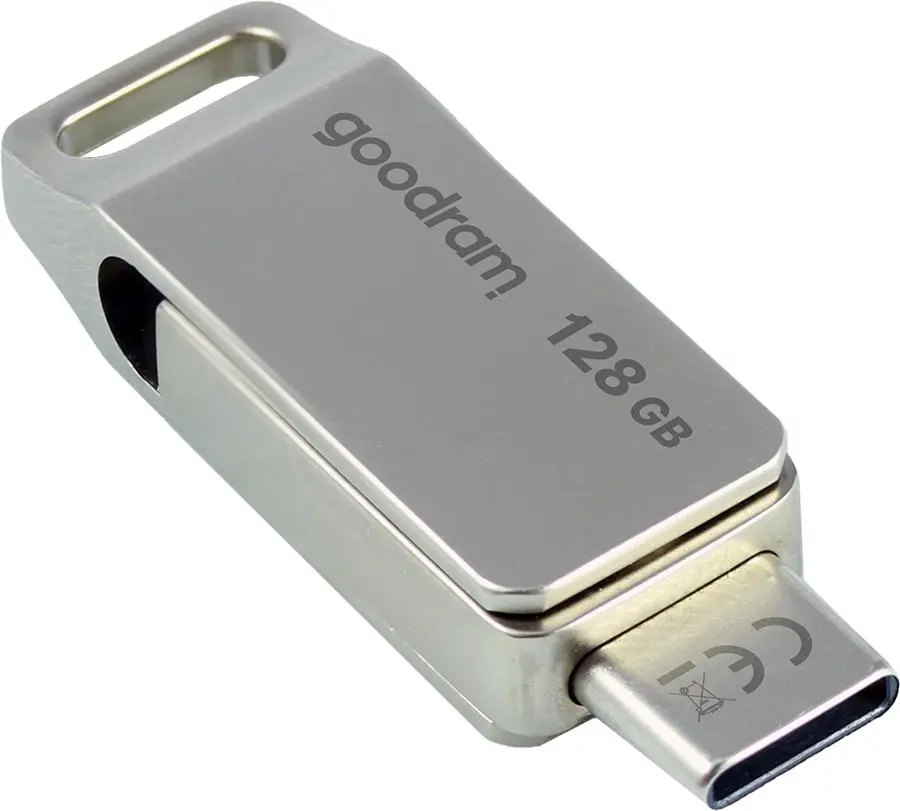 PenDrive GoodRam ODA3 128GB USB 3.2 Typ C / USB 3.2 Srebrny
