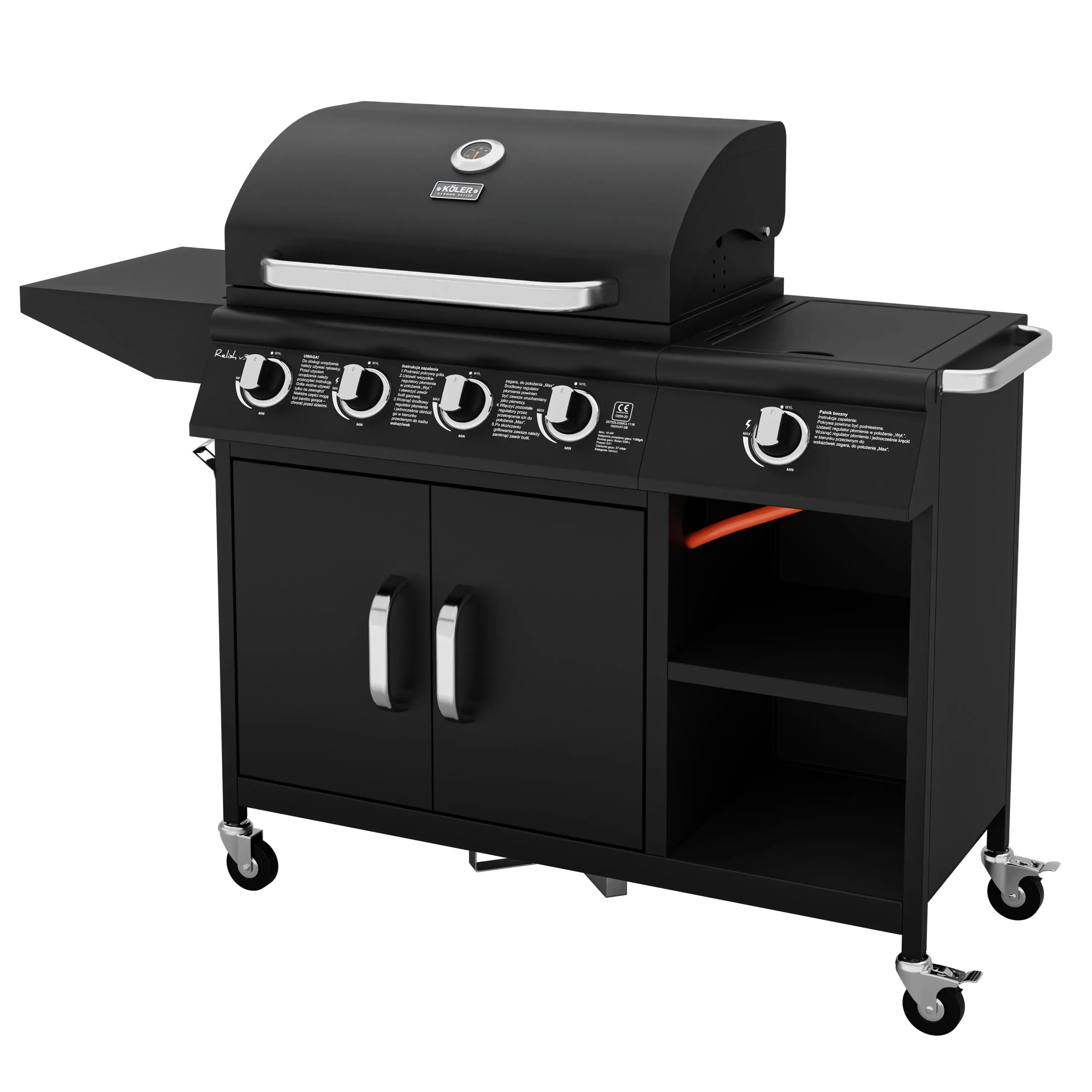 Grill gazowy Koler Relish v3 Czarny