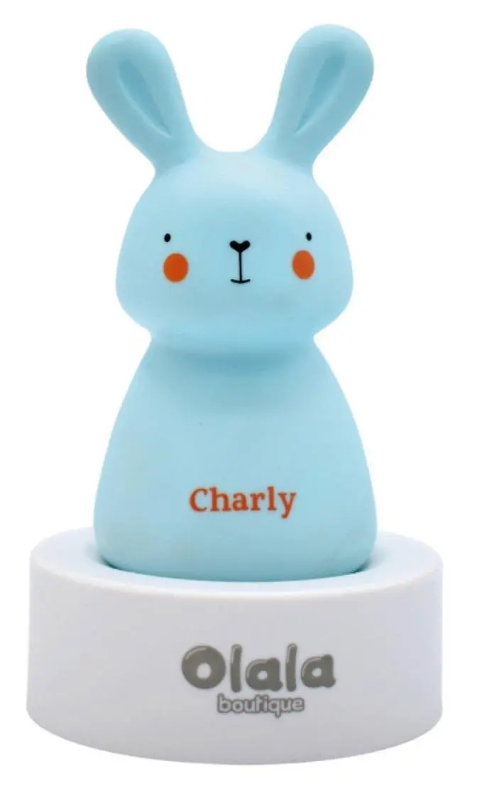 Lampka nocna Olala boutique Króliczek Charly Niebieski