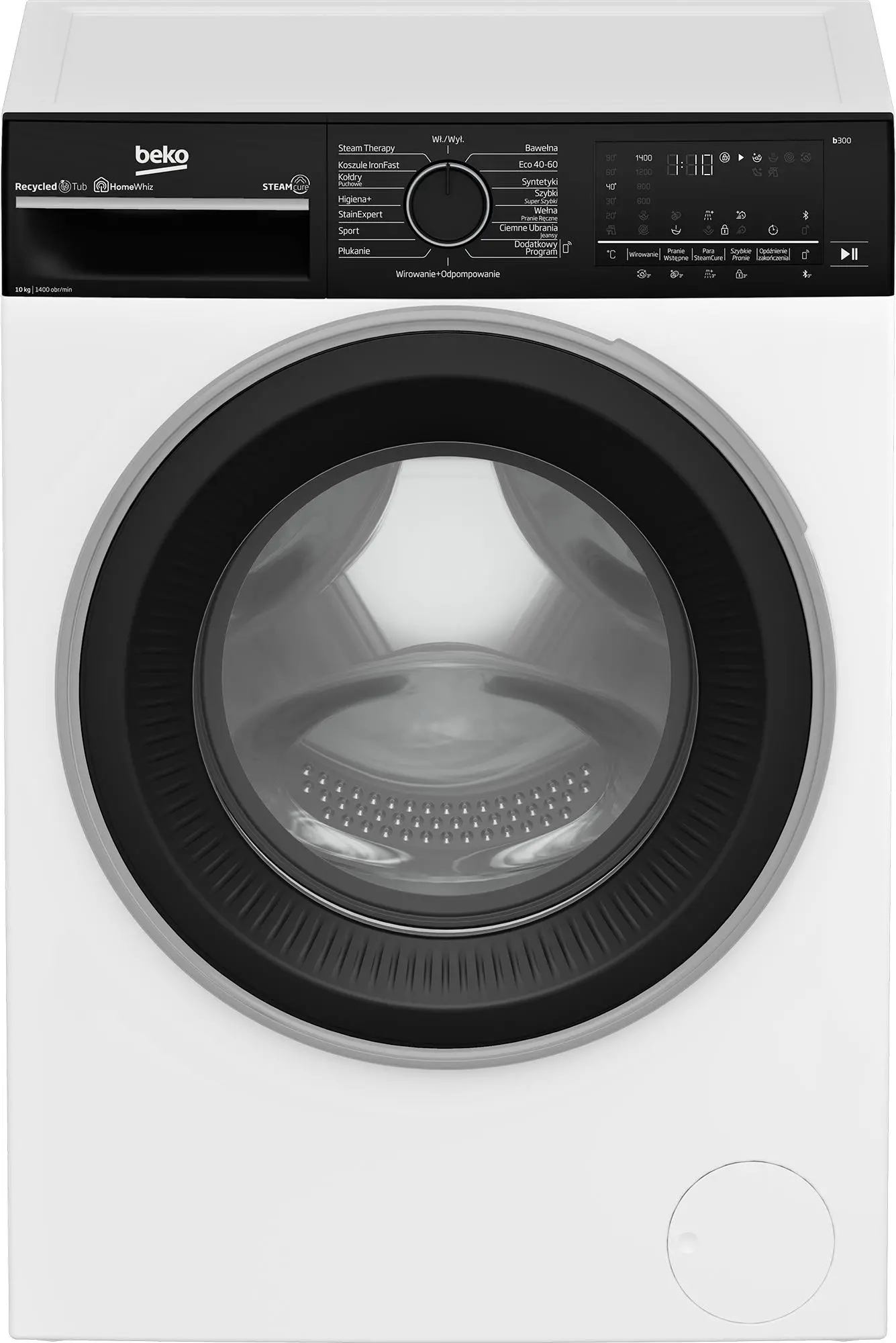 Pralka Beko b300 B3WFU510415WBPBS SteamCure 10kg 1400obr/min Zdalne sterowanie