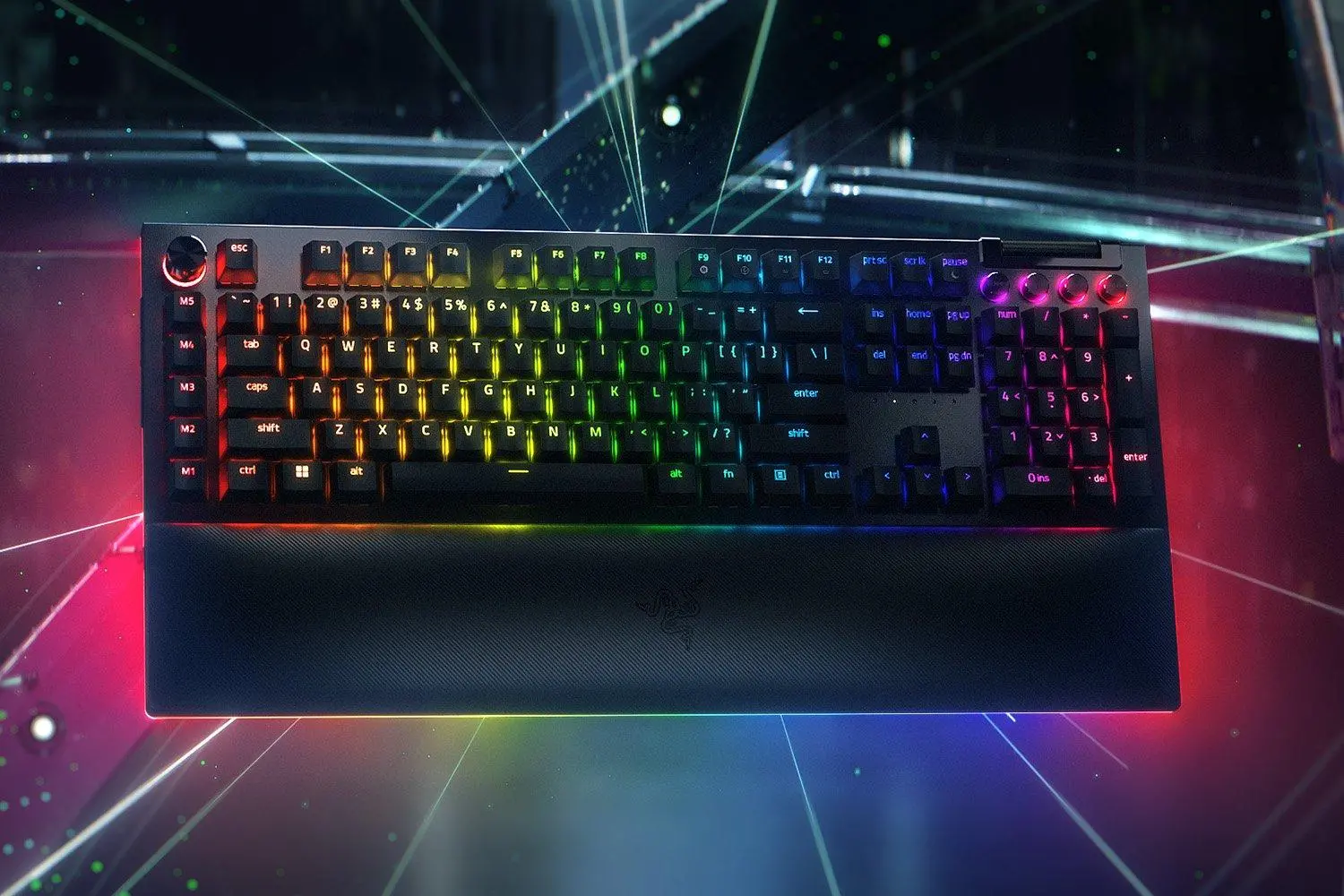 Klawiatura mechaniczna Razer BlackWidow V4 Pro US Yellow Switch Czarny