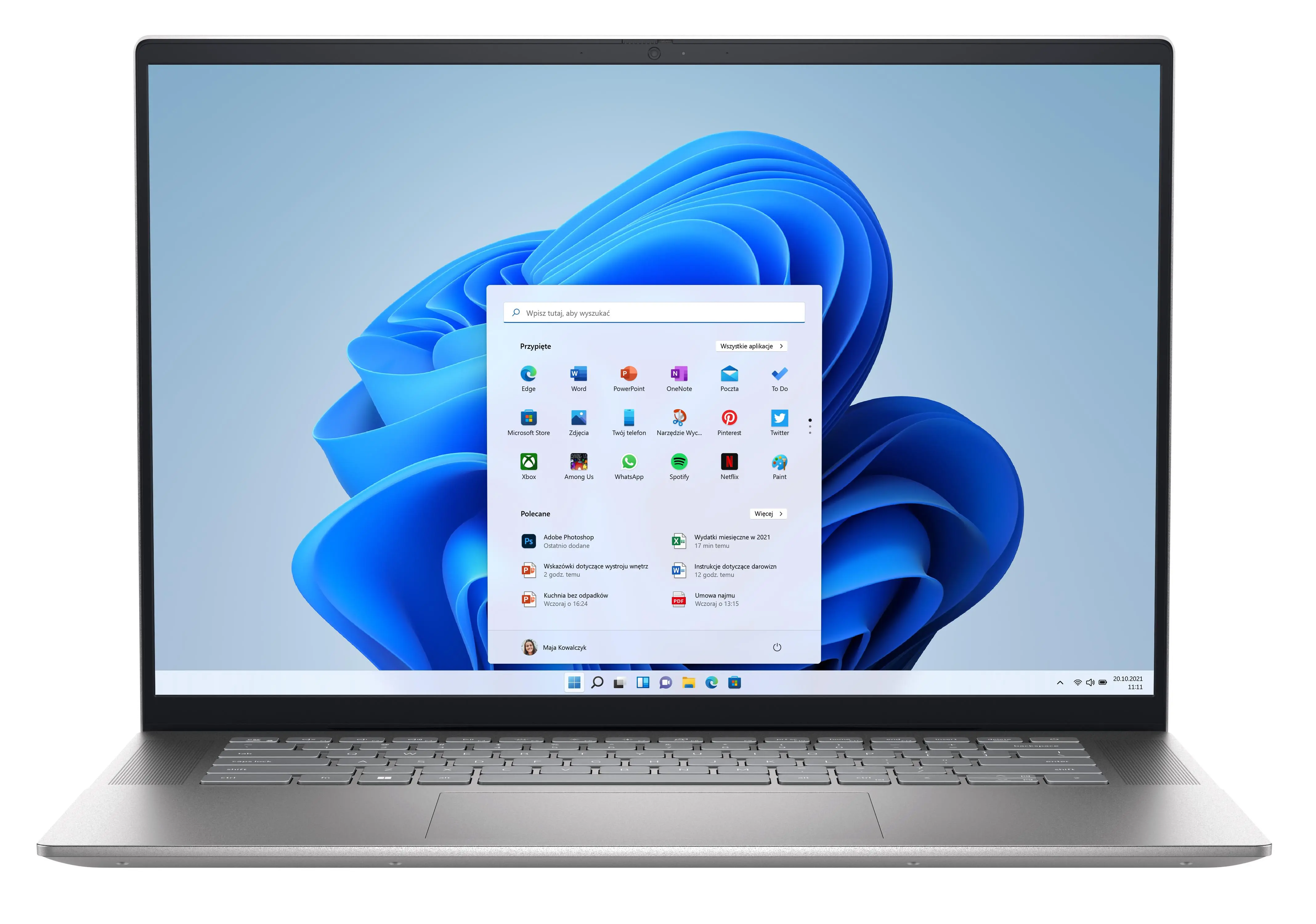 Laptop Dell Inspiron 5625-6471 16" R7 5825U 16GB RAM 512GB Dysk SSD Win11 Srebrny