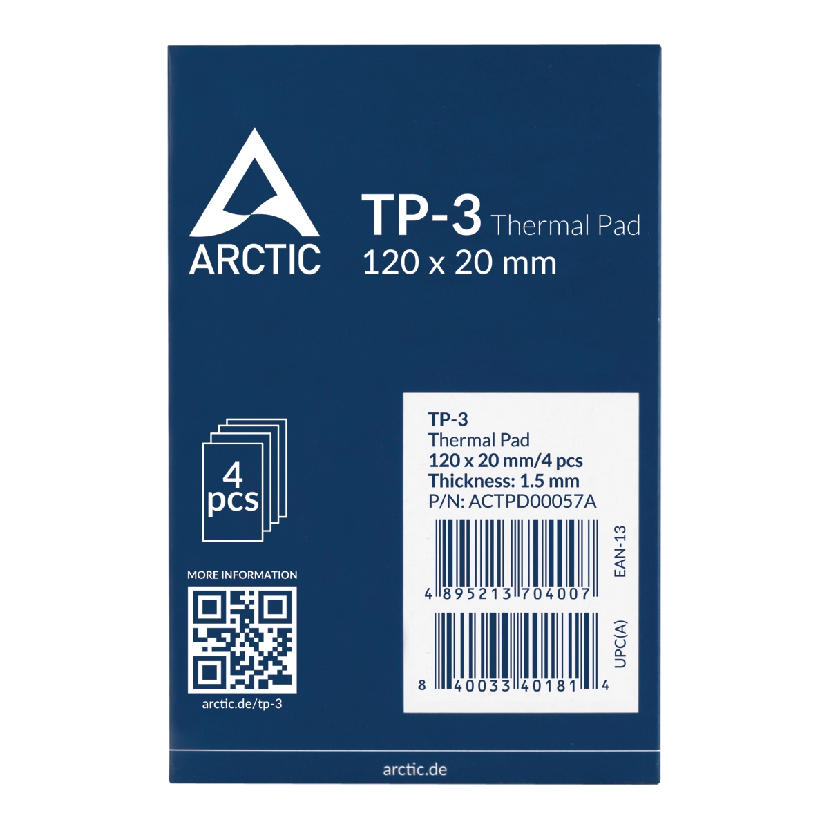 Termopad Arctic Thermal Pad 120 x 20 x 1,5 mm 4szt.