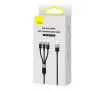 Kabel Baseus 3w1 StarSpeed 3,5A 1,2m Czarny