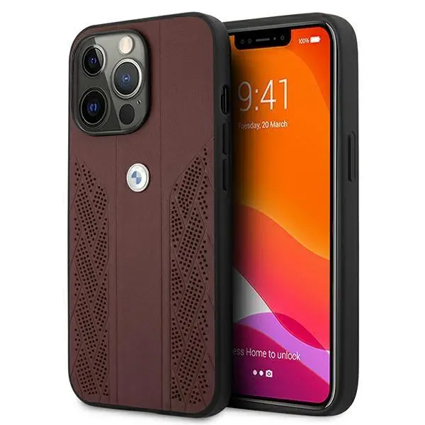 Etui BMW Leather Curve Perforate BMHCP13XRSPPR do iPhone 13 Pro Max