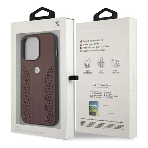 Etui BMW Leather Curve Perforate BMHCP13XRSPPR do iPhone 13 Pro Max