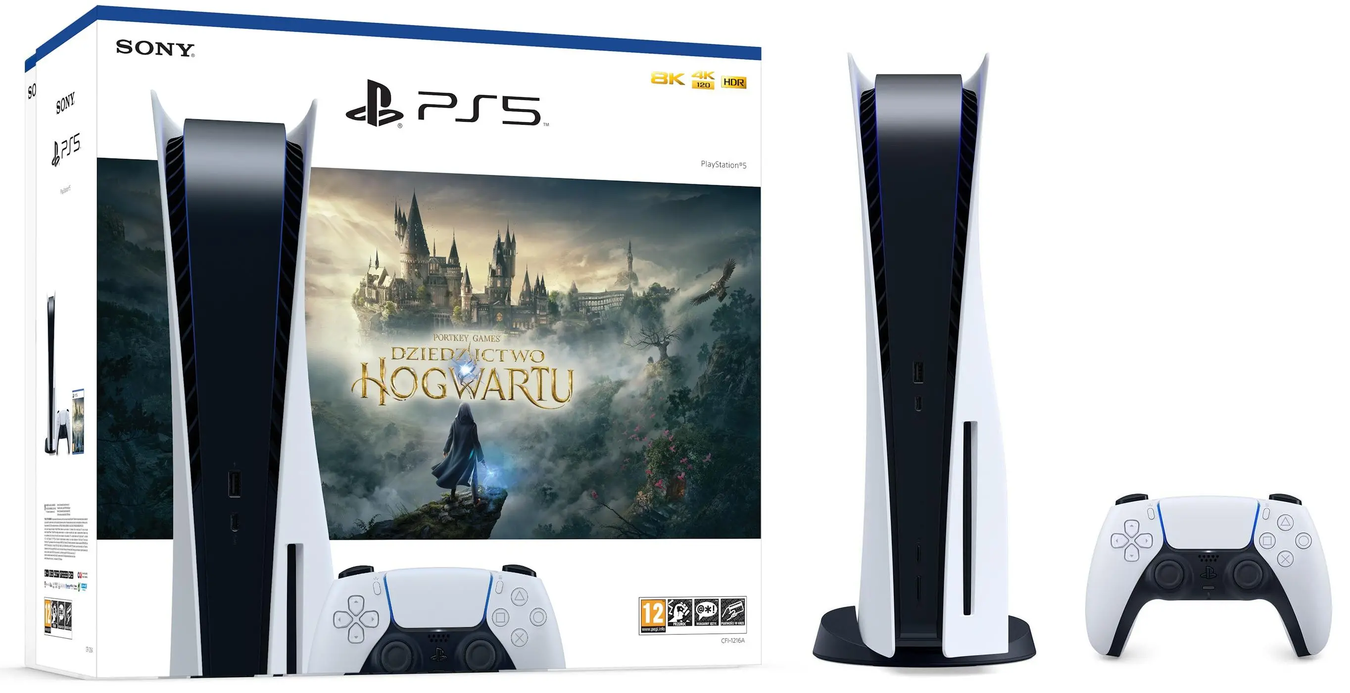 Konsola Sony PlayStation 5 (PS5) z napędem + Dziedzictwo Hogwartu