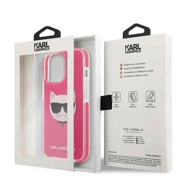 Etui Karl Lagerfeld Choupette Head KLHCP13XTPECPI do iPhone 13 Pro Max