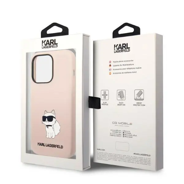 Etui Karl Lagerfeld Silicone Choupette KLHCP14LSNCHBCP do iPhone 14 Pro