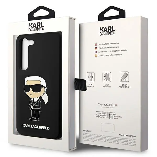 Etui Karl Lagerfeld Silicone Ikonik KLHCS23SSNIKBCK do Samsung Galaxy S23