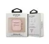 Etui na słuchawki Guess Silicone Vintage Script do AirPods Różowy