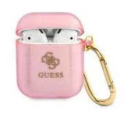 Guess Glitter Collection do AirPods Różowy
