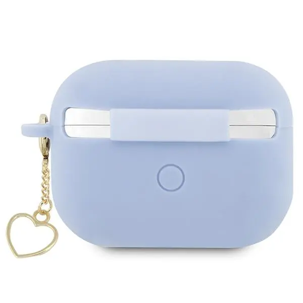 Etui na słuchawki Guess Silicone Charm Heart Collection GUAP2LSCHSB do AirPods Pro 2 Niebieski
