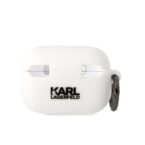 Etui na słuchawki Karl Lagerfeld Silicone Choupette Head 3D do AirPods Pro 2 Biały