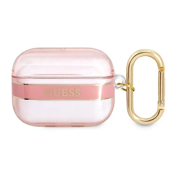 Etui na słuchawki Guess Strap Collection do AirPods Pro Różowy